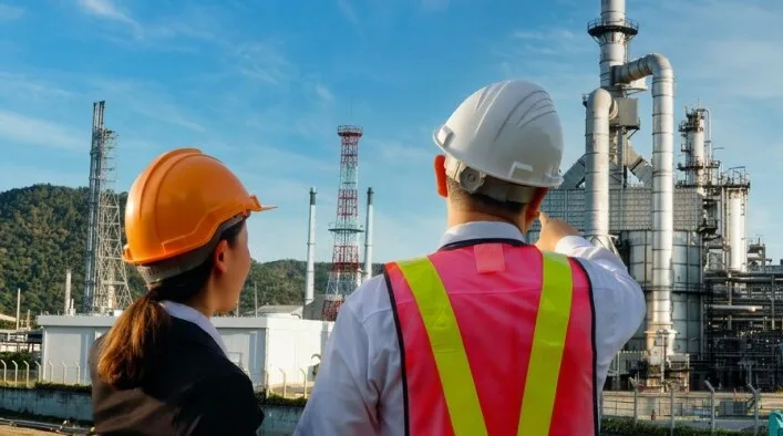 Engineering team on site